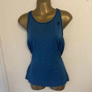 ADIDAS Top Womens L  Blue Tennis Tank Top  Racerback Scoop Neck Blue